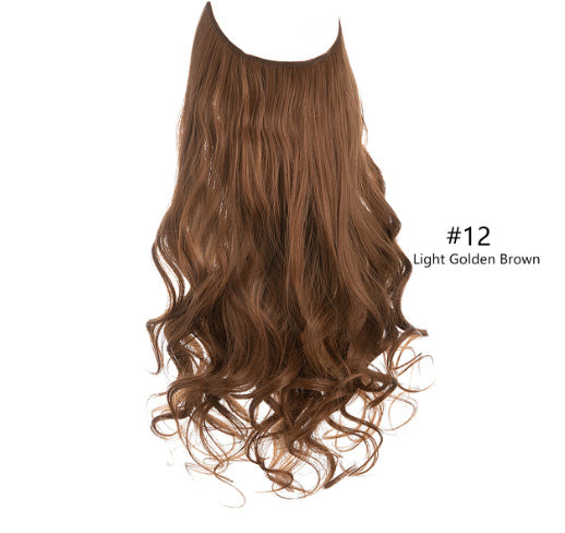 Women's Fishing Line Long Curly Large Wave Hair Extensions