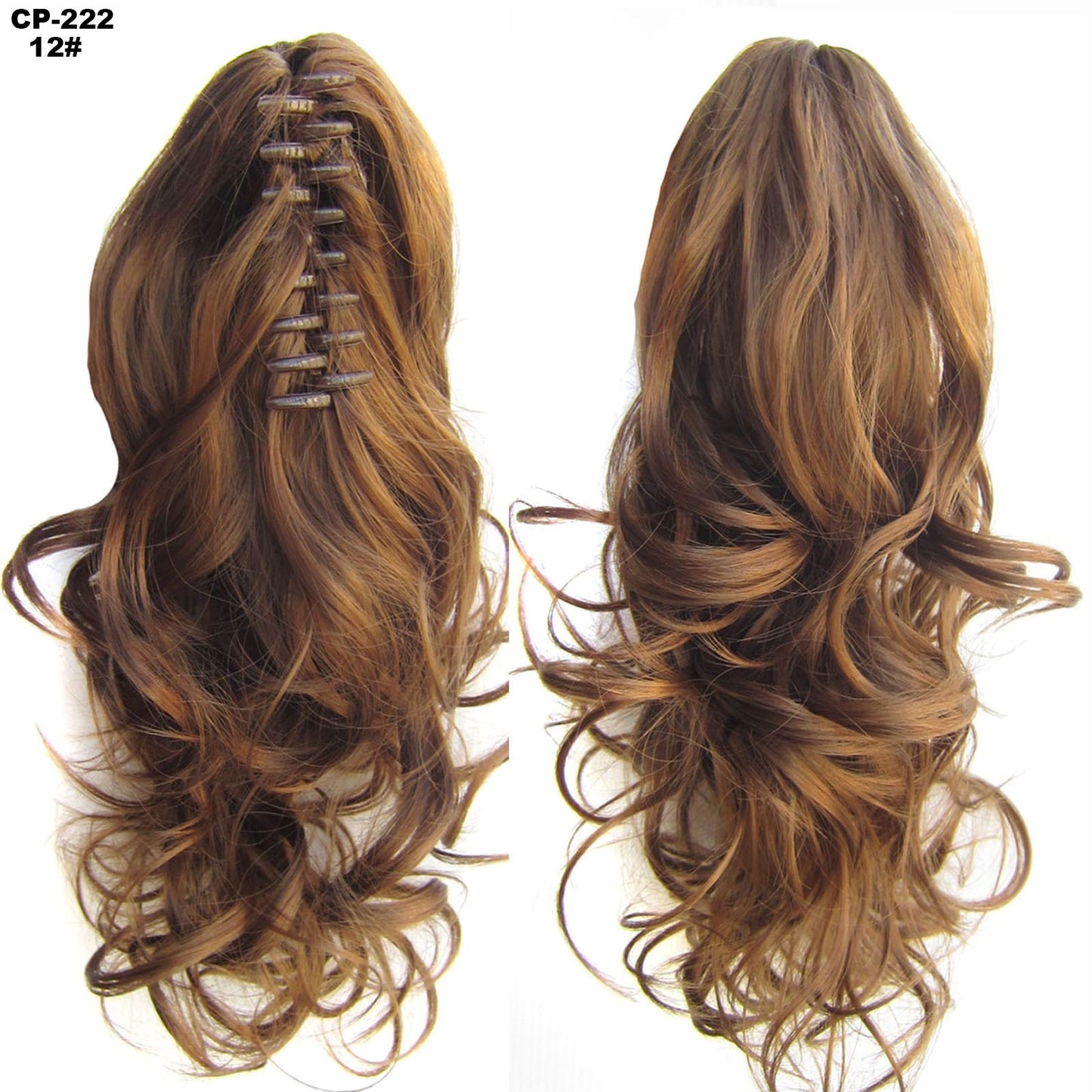 Long Wave Ponytail Wrap Around Ponytail Clip In Hair Headwear Gray Hairpiece Natural Extensions