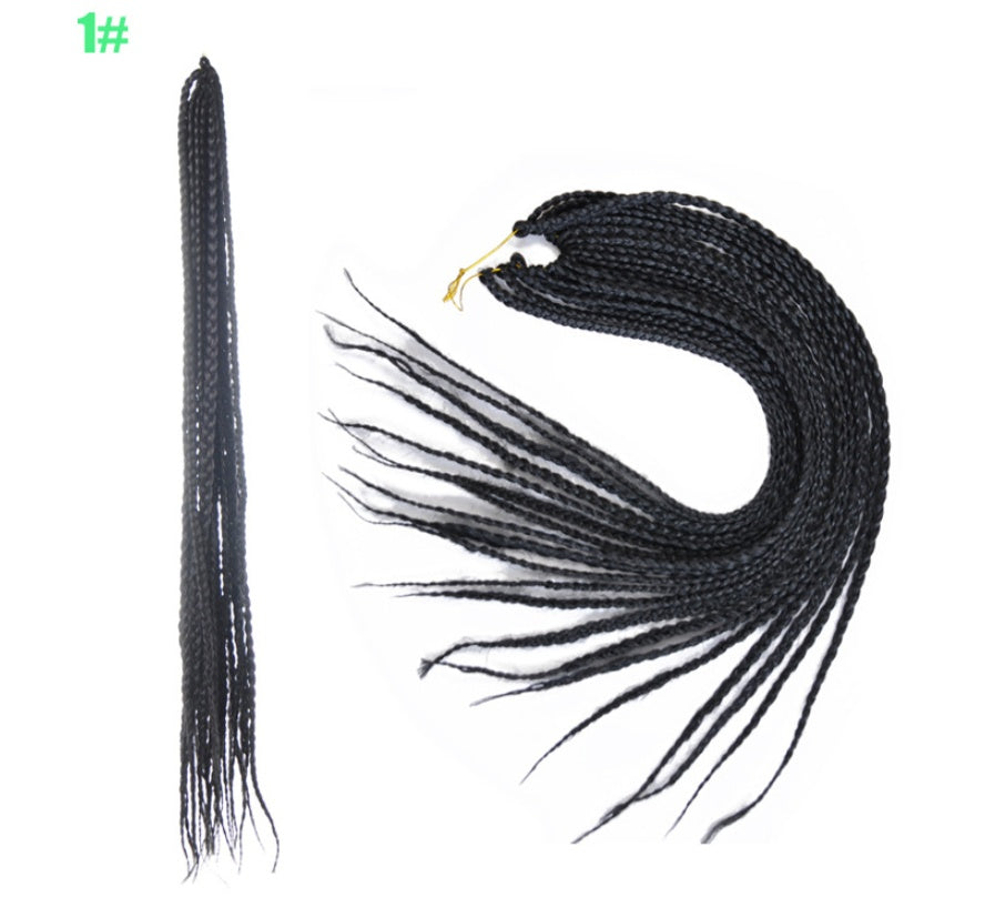 African foreign trade chemical fiber big braid three fine braided wig