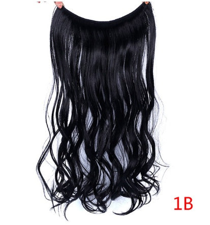 24" Invisible Wire No Clips In Hair Extensions Secret Fish Line Hairpieces Synthetic Straight Wavy Hair Extensions