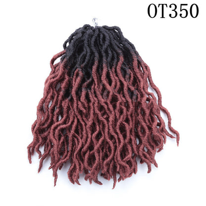 African Long Curly Hair 12inch Chemical Fiber Dirty Braid