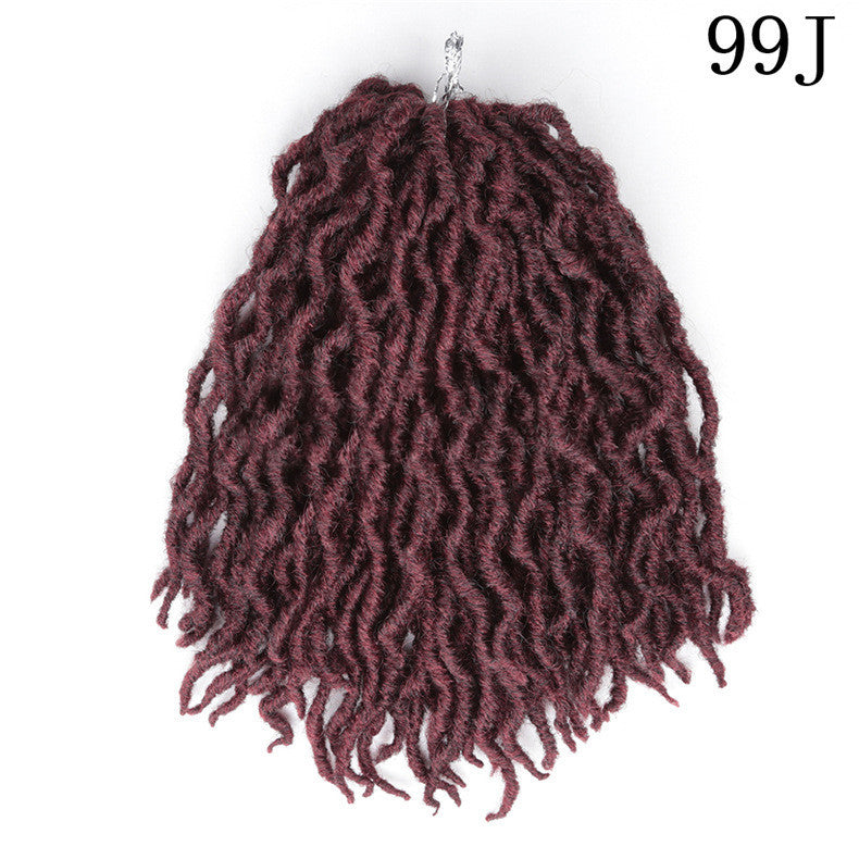 African Long Curly Hair 12inch Chemical Fiber Dirty Braid