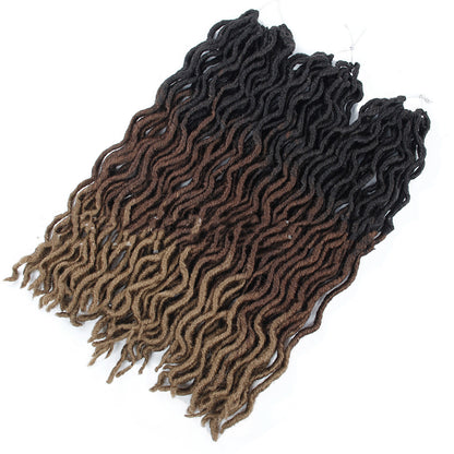 Ombre Curly Crochet Hair Synthetic Braiding Hair Extensions