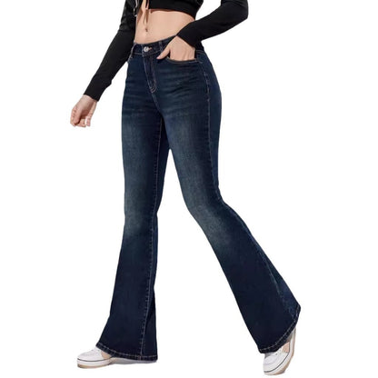 European And American Women's Clothing Jeans High Elastic Slim Jeans