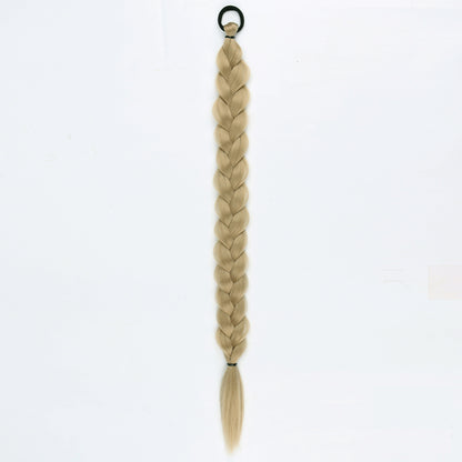 24-inch Women's Braid Hair Ring Horse Tail Strip Rubber Band Horse Tail