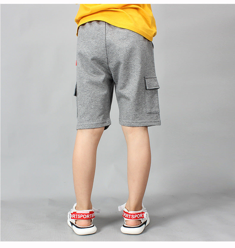 Summer New Boys' Cotton Casual Overalls Shorts