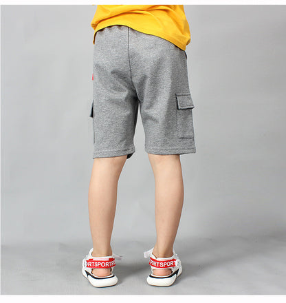 Summer New Boys' Cotton Casual Overalls Shorts