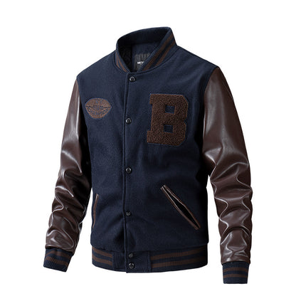 American Baseball Jacket Casual Embroidery Stitching