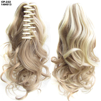 Long Wave Ponytail Wrap Around Ponytail Clip In Hair Headwear Gray Hairpiece Natural Extensions