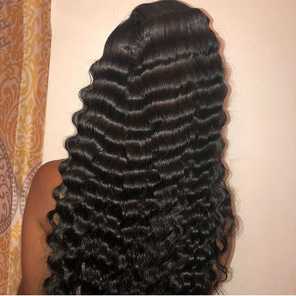 Deep Wave Human Hair Lace Frontal Wigs