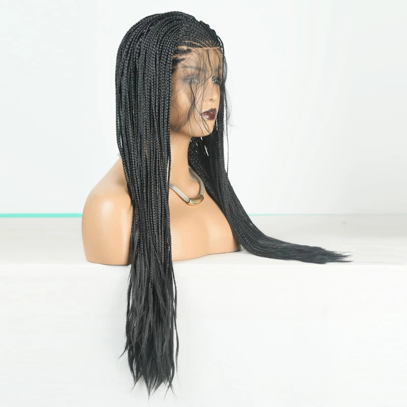 New Synthetic Fiber Wig Head Cover With Dirty Braid Front Lace