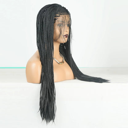 New Synthetic Fiber Wig Head Cover With Dirty Braid Front Lace