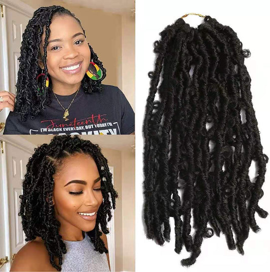 New Product Butterfly Curvy Crochet Dirty Braid African Hair Extension