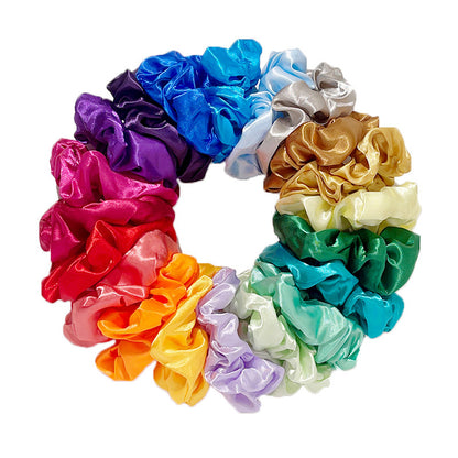 Solid Color Large Intestine Hair Ring Flower Hair Band Hair Accessories Rubber Band For Hair Ties