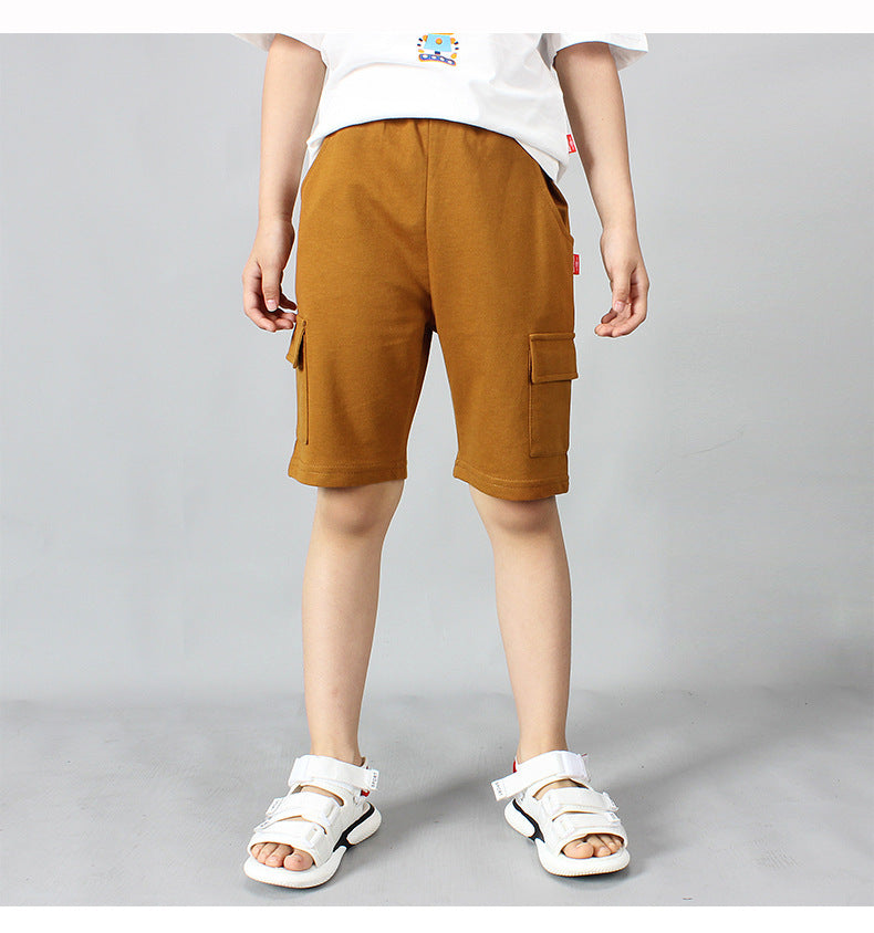 Summer New Boys' Cotton Casual Overalls Shorts