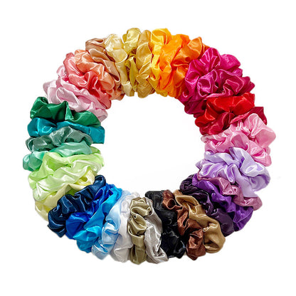 Solid Color Large Intestine Hair Ring Flower Hair Band Hair Accessories Rubber Band For Hair Ties