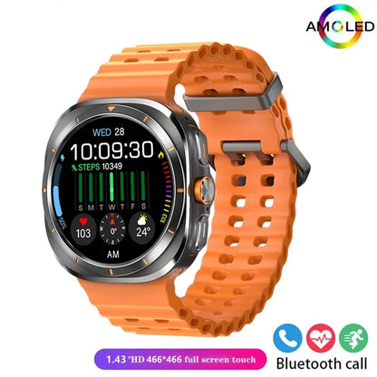 For Samsung Galaxy Watch 7 Ultra Men Smart Watch1.5inch Raise Hand Bright Screen Bluetooth Call GPS Sports Track SmartWatch 2024