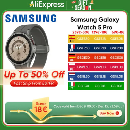 Samsung Galaxy Watch 5 Pro R920 Smatrwatch 1.4'' AMOLED Display Bluetooth 5.2 WiFi GPS  IP68 Andriod No USB connection Watch