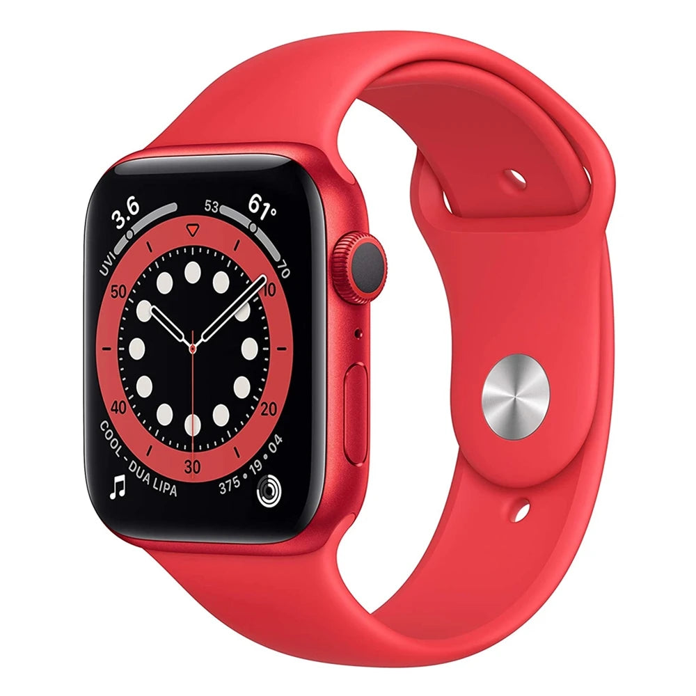 Apple Watch Series 6 GPS 40mm / 44mm Apple Watch S6 Aluminum Case with Sport Band iOS SmartWatch (Renewed)