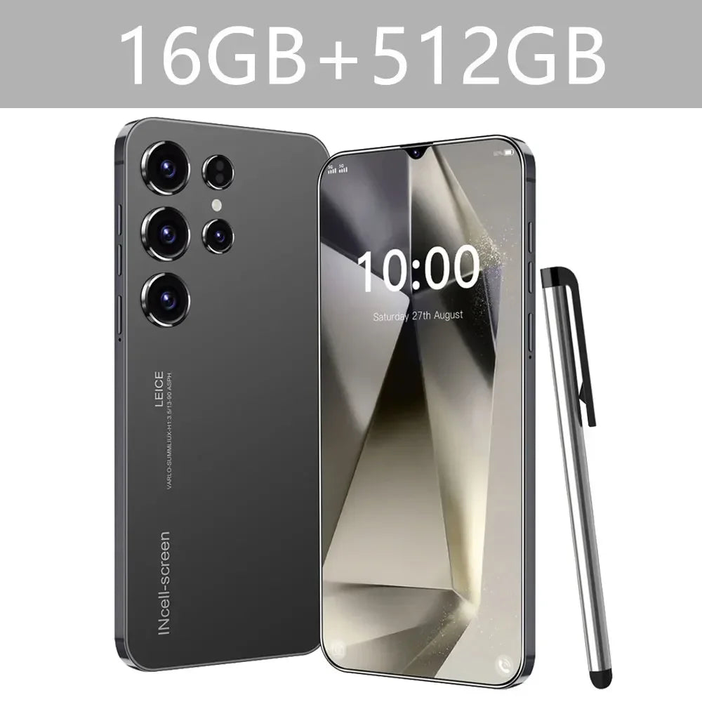 New High-end Original S24 Ultra Smartphone 7.0 HD 5G 16G+1T Android 14 Cell Phone Dual Sim Face Unlocked Mobile Phone Cellphones