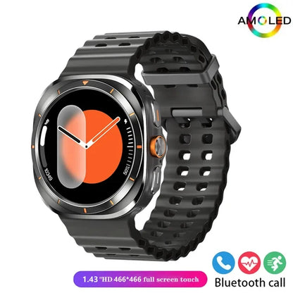 For Samsung Galaxy Watch 7 Ultra Men Smart Watch1.5inch Raise Hand Bright Screen Bluetooth Call GPS Sports Track SmartWatch 2024