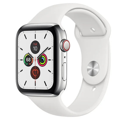 100% Original Apple Watch Series 5 Smartwatch 40MM/44MM GPS Aluminum with Sport Band (Renewed)