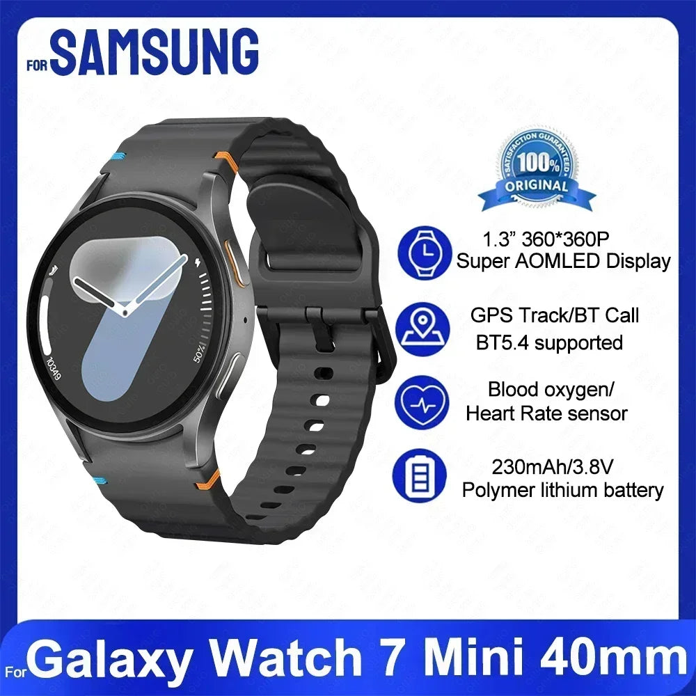 Original For Samsung Galaxy Watch 7 mini Smart Watch Men Women HD AMOLED Voice Call NFC GPS Tracker Sports Watches Custom Dial