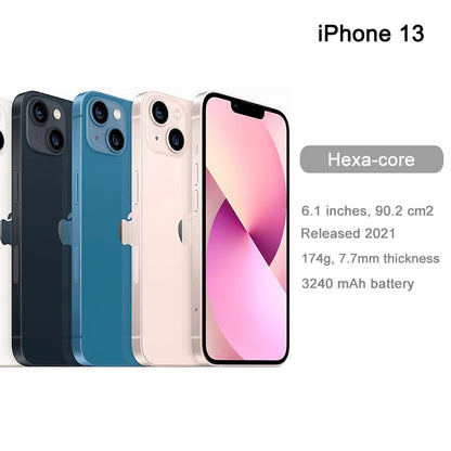 Apple iPhone 13 6.1" Super Retina XDR OLED Unlocked RAM 4GB ROM 128/256/512GB Face ID NFC A15 IOS 5G Genuine iPhone13