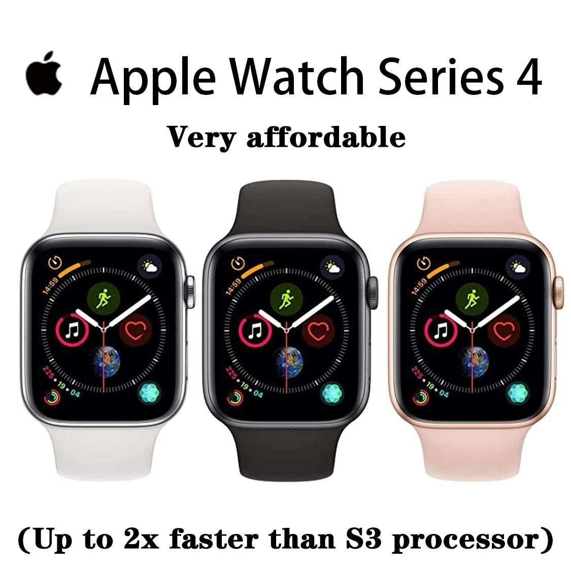 Apple Watch Series 4 Smartwatch 40MM/44MM GPS Aluminum with Sport Band (Renewed) Hot Sale