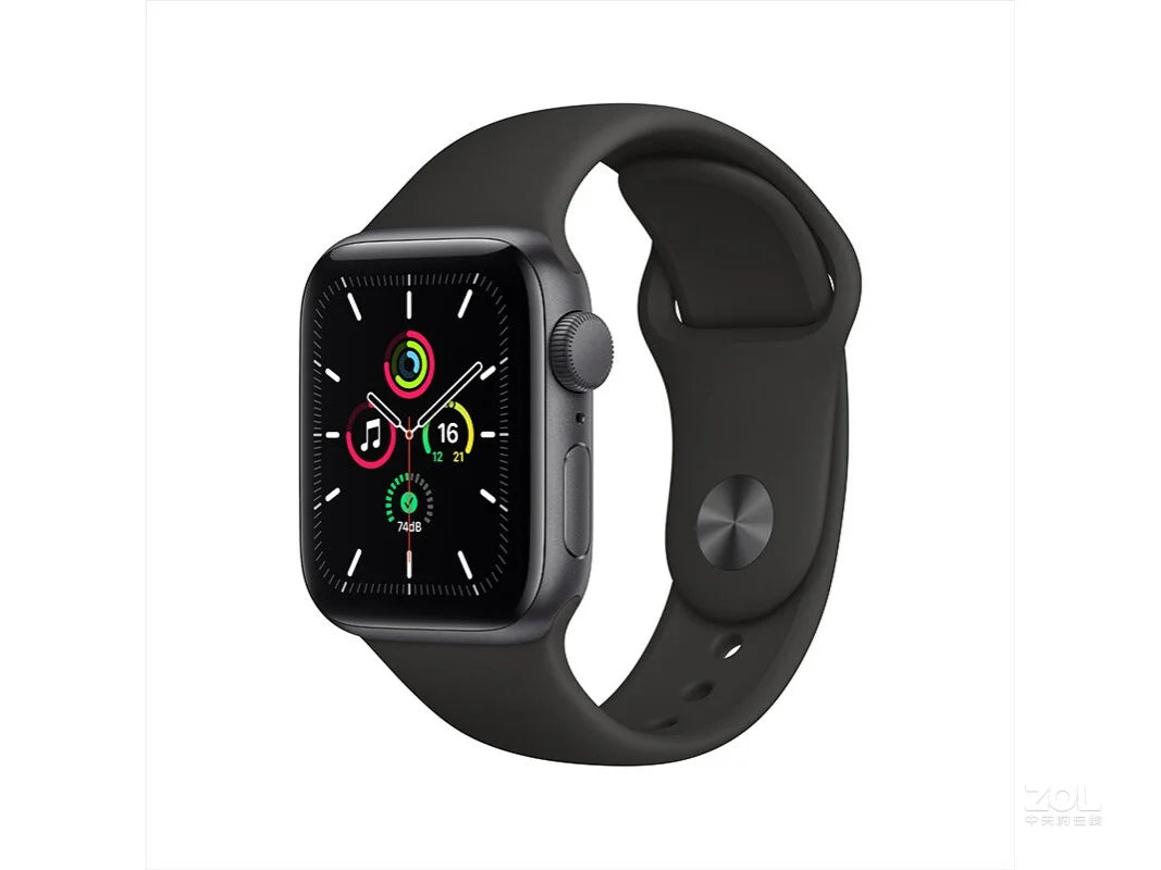 Apple Watch SE 40mm / 44mm Aluminum Case with Sport Band iOS SmartWatch (Renewed)