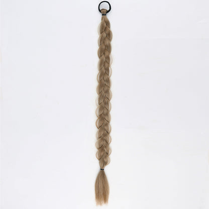 24-inch Women's Braid Hair Ring Horse Tail Strip Rubber Band Horse Tail