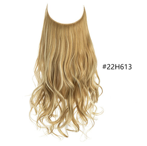 Women's Fishing Line Long Curly Large Wave Hair Extensions