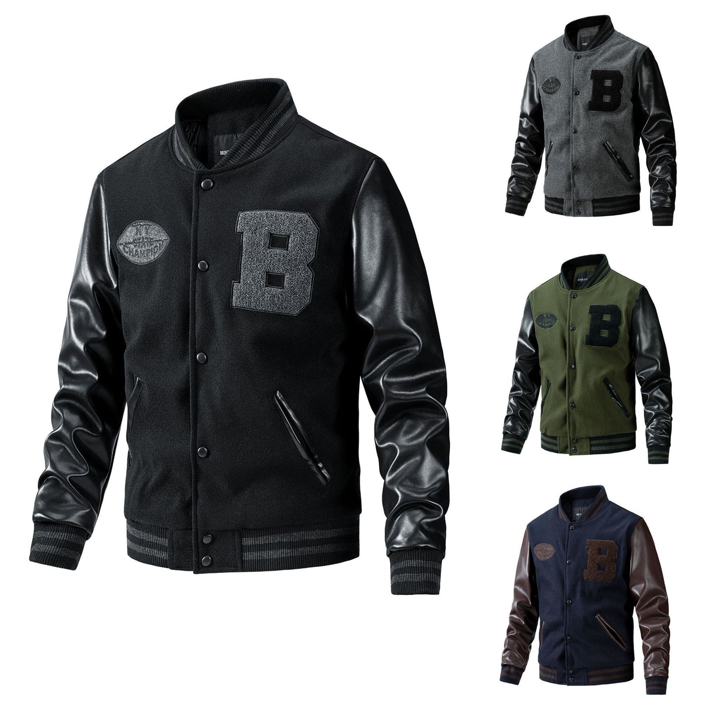 American Baseball Jacket Casual Embroidery Stitching