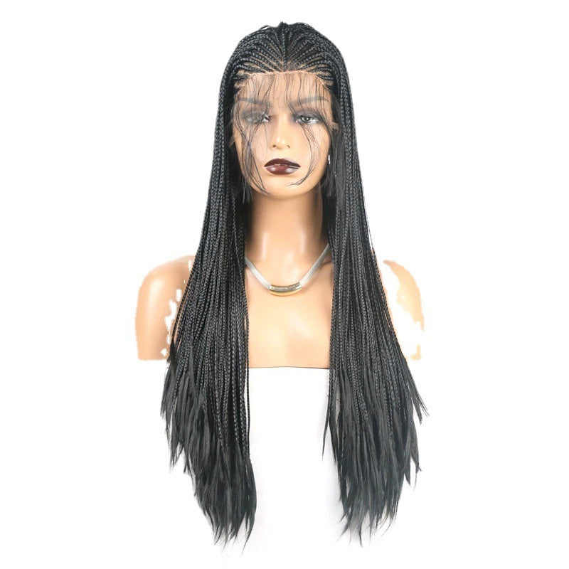 New Synthetic Fiber Wig Head Cover With Dirty Braid Front Lace