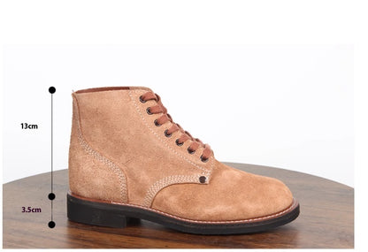 European And American Mid-top Retro Ankle Boots