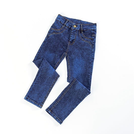 Boys' Flat Stretch Slim Long Jeans