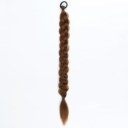 24-inch Women's Braid Hair Ring Horse Tail Strip Rubber Band Horse Tail