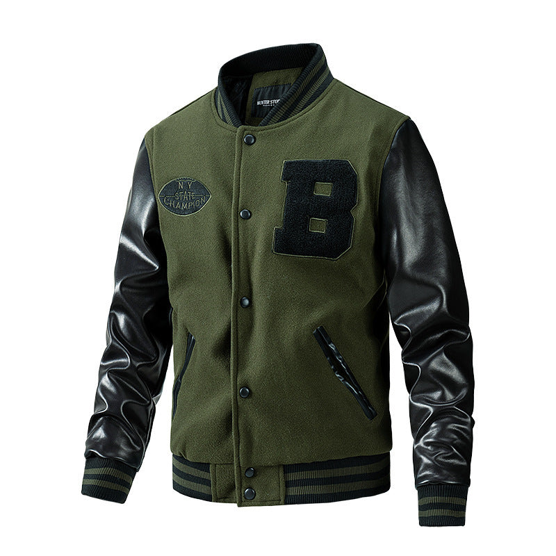 American Baseball Jacket Casual Embroidery Stitching