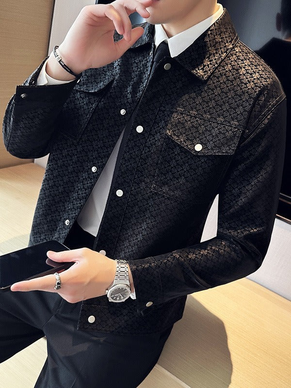 Men's Lapel Short Multi Pocket Jacket