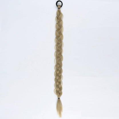 24-inch Women's Braid Hair Ring Horse Tail Strip Rubber Band Horse Tail