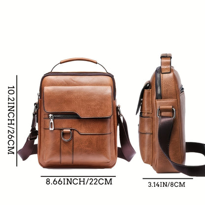 Men's New Shoulder Bag, Crossbody Bag For Men Messenger Bag Handbag, PU Leather Purse Messenger Crossbody Bags Casual New Product With Card Bag, PU Material With Card Holder Wallet